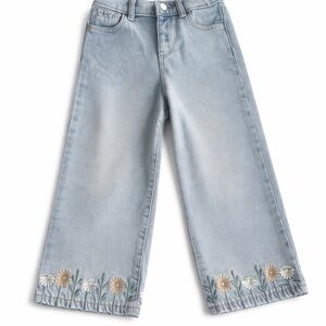 GAP Toddler Wide Leg Jeans 3T Embroidered Hem
